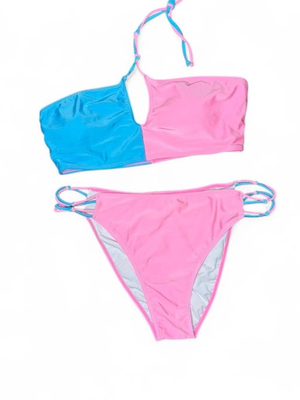 SHEIN Pink & Blue Two-Piece Bikini